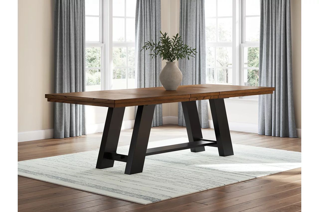 Basinger Extension Dining Room Set In Brown and Black NCD824D32