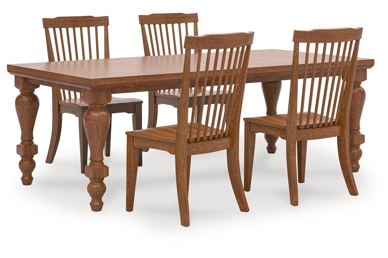 Basinger Dining Room Set In Brown NCD824D4
