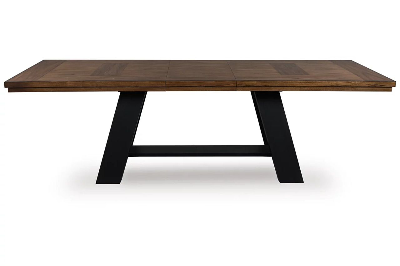 Basinger Extension Dining Room Set In Brown and Black NCD824D7