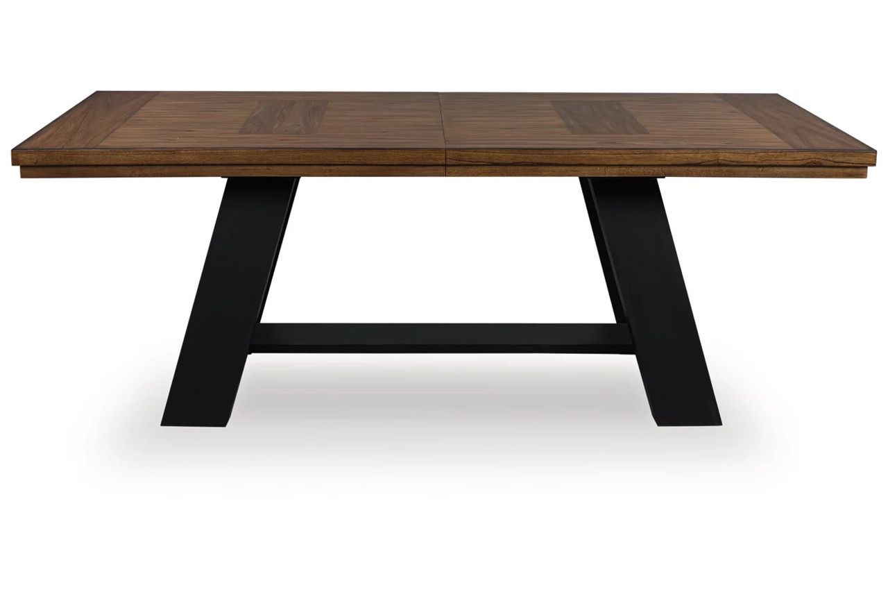 Basinger Extension Dining Room Set In Brown and Black NCD824D7
