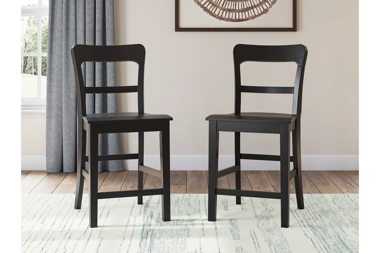 Basinger 5 Piece Counter Height Dining Room Set In Brown and Black NCD824D8