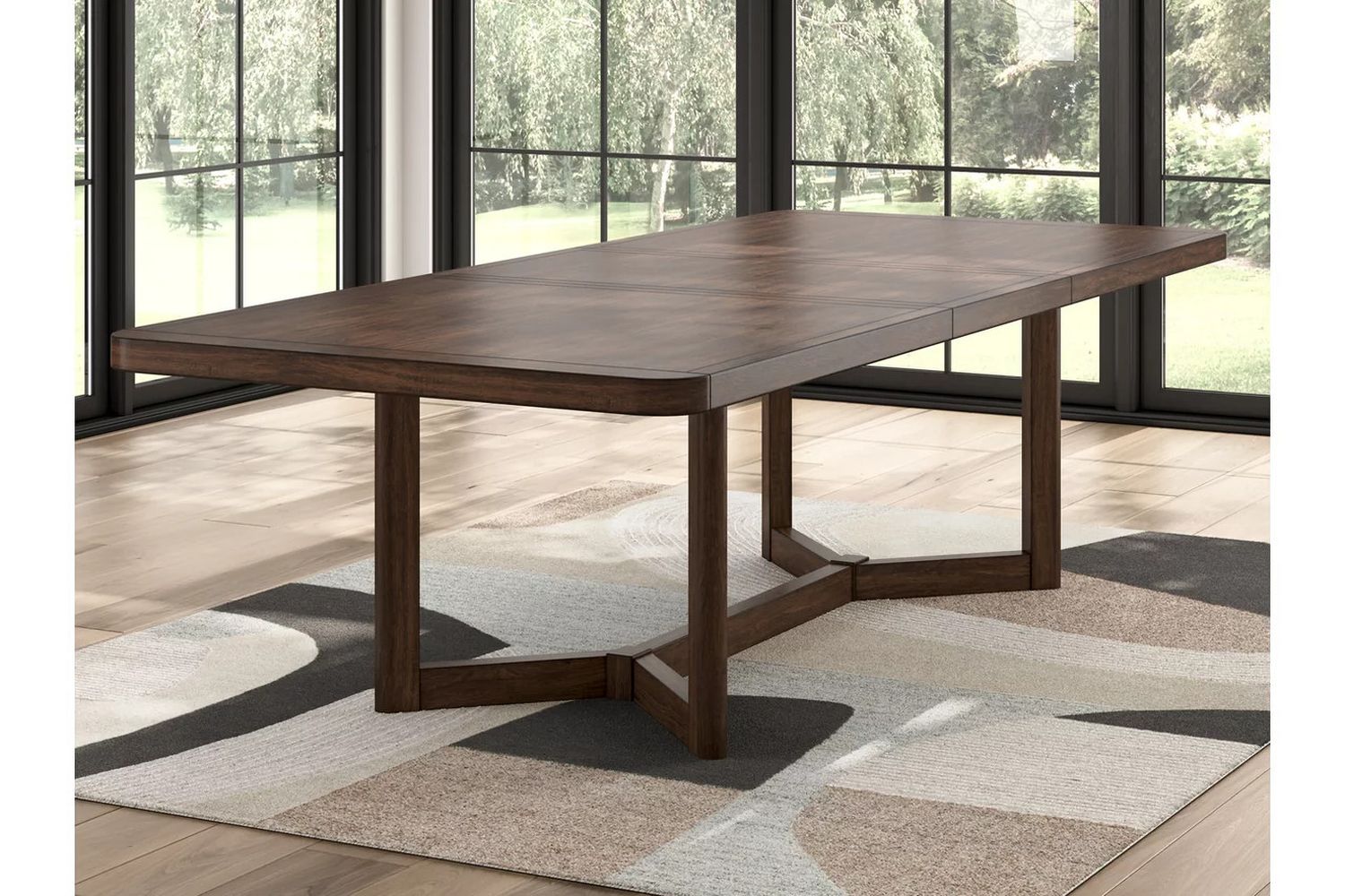 Yingden Dining Extension Table In Dark Brown NCD85735