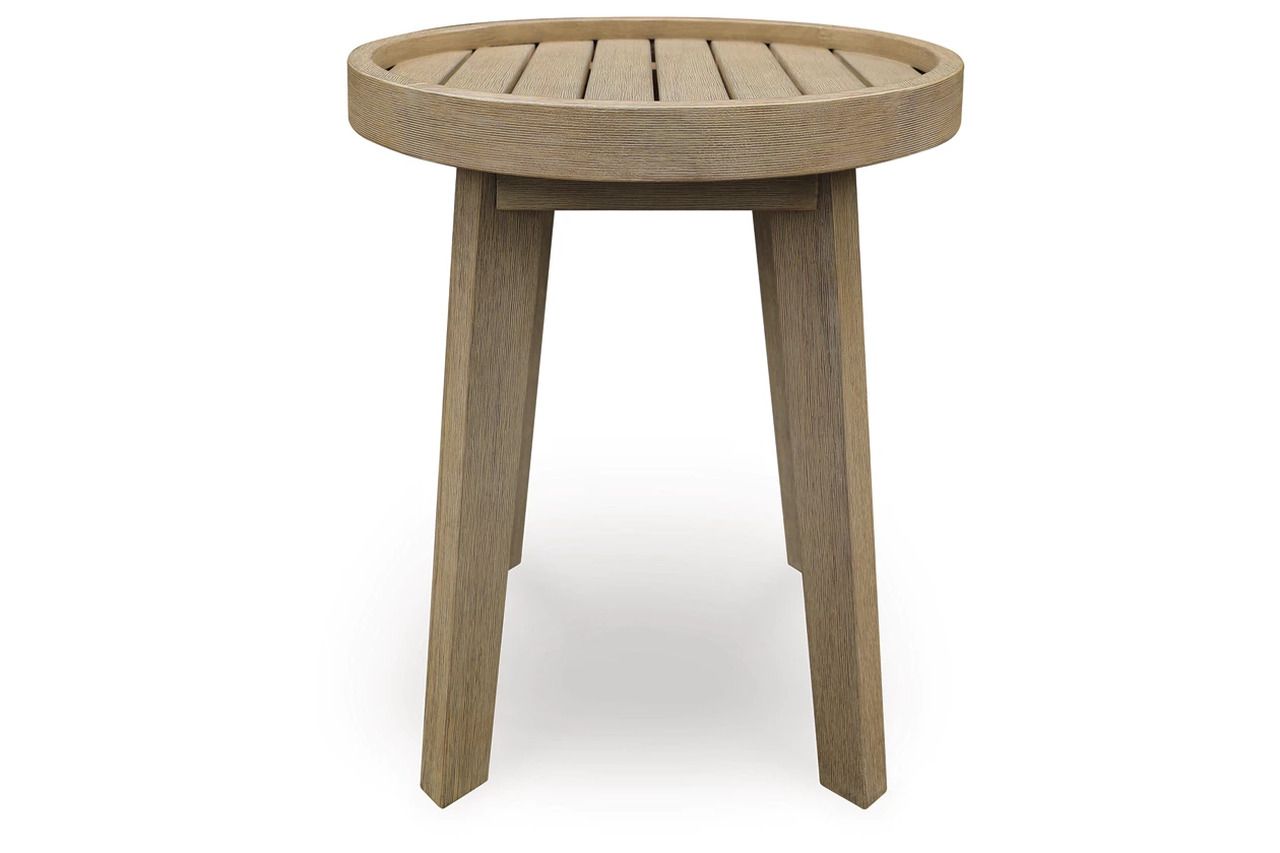 Coastal Reef Outdoor End Table In Beige NCP204706