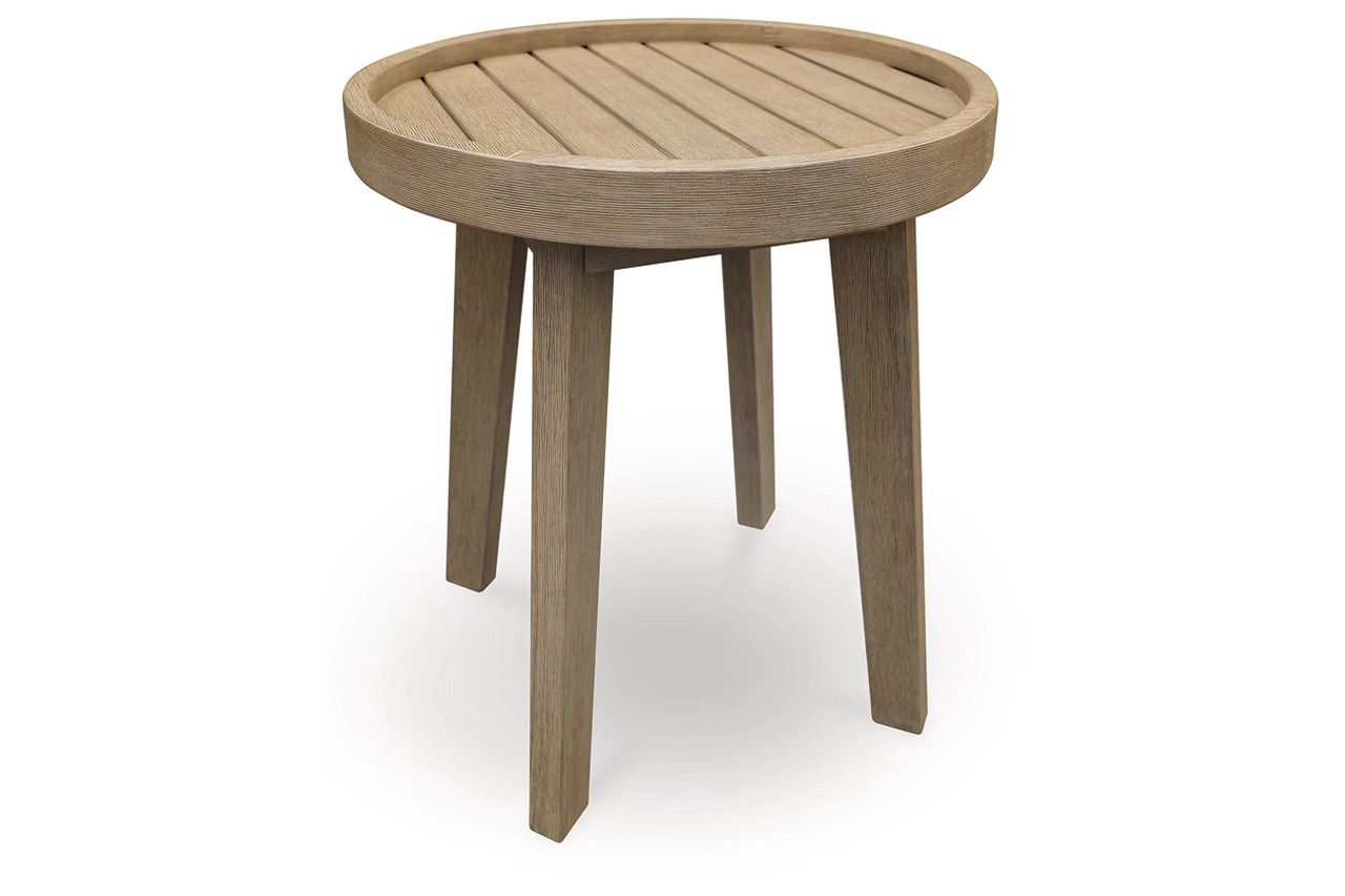Coastal Reef Outdoor End Table In Beige NCP204706