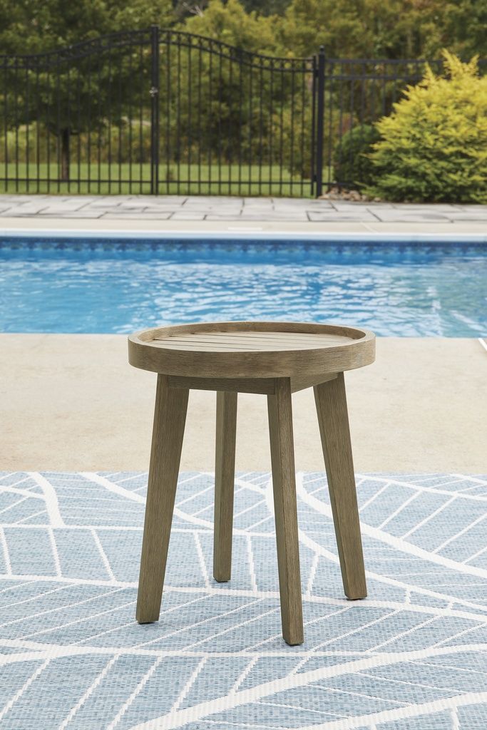 Coastal Reef Outdoor End Table In Beige NCP204706