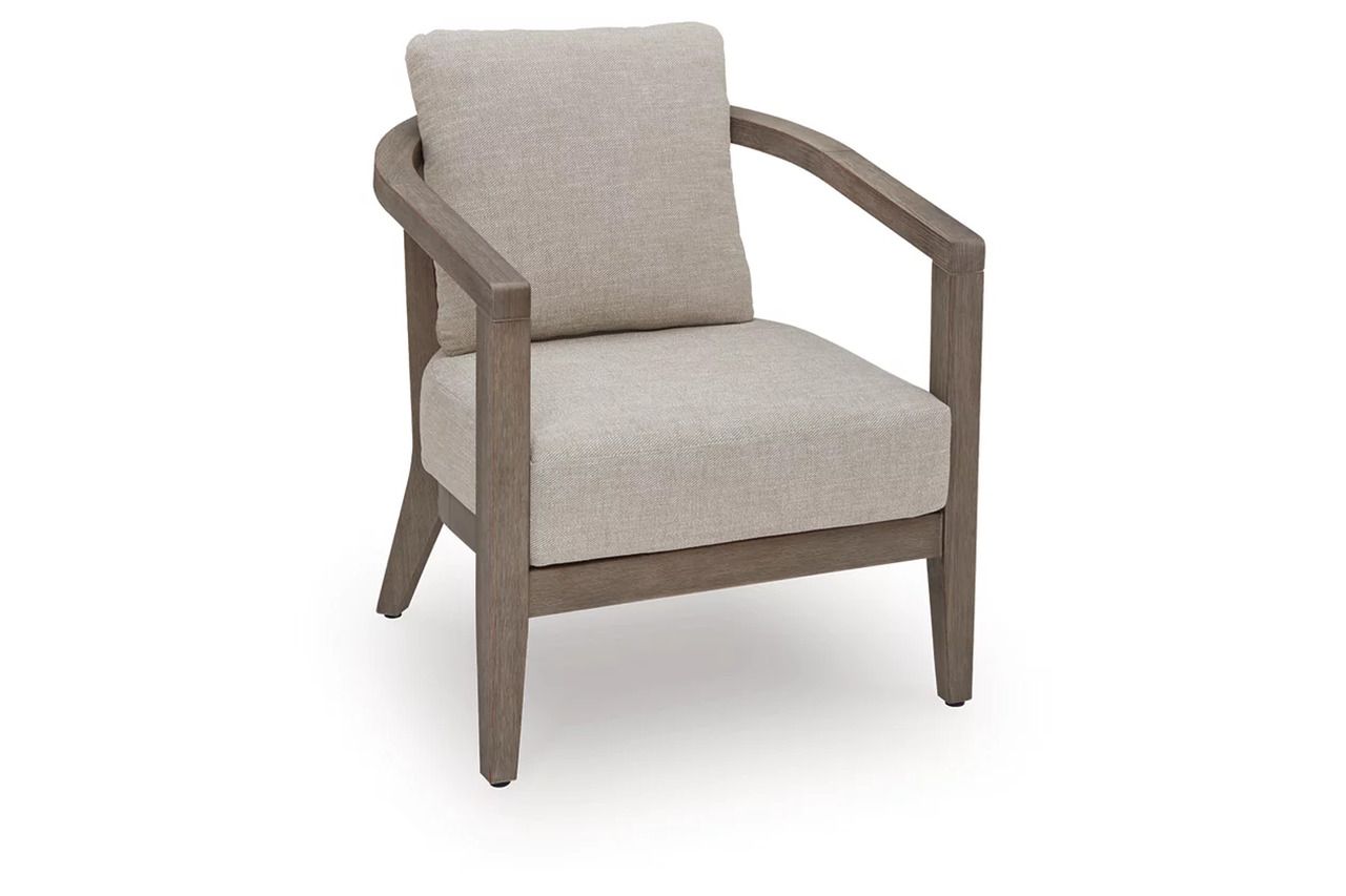 Cool Days Outdoor Chairs with Cushions/Table Set of 3 In Beige NCP310050