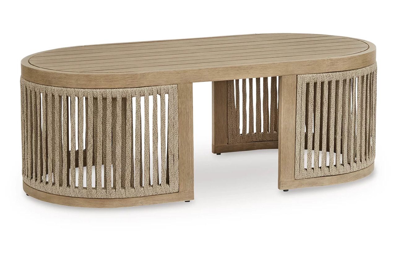 Vision Lane Outdoor Coffee Table In Beige NCP604701