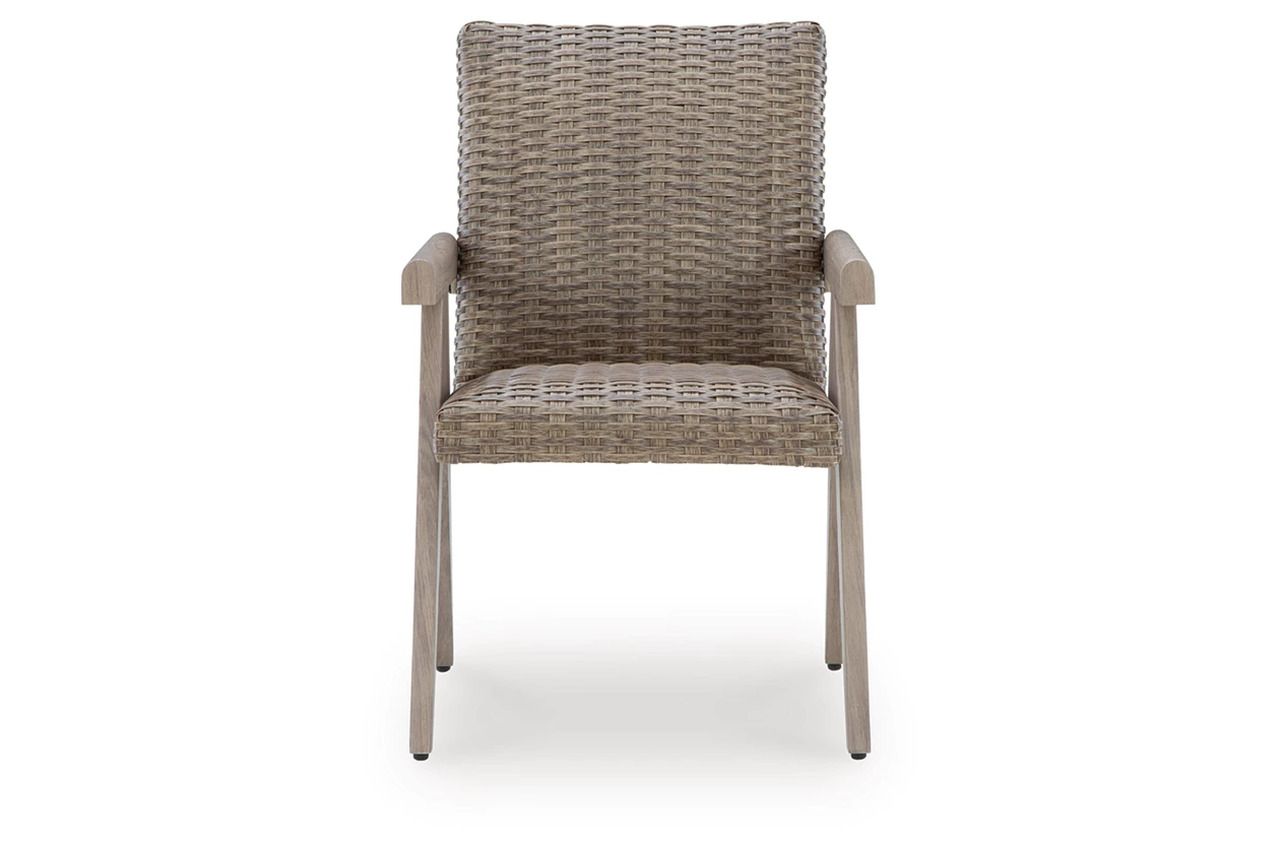 Haven Retreat Outdoor Arm Chair Set of 2 In Beige NCP690601A