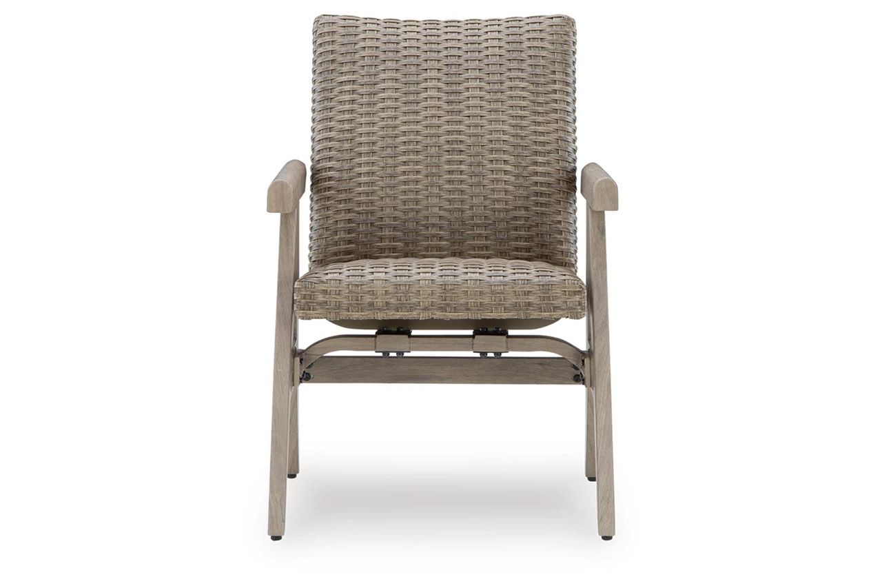 Haven Retreat Outdoor Rocking Arm Chair Set of 2 In Beige NCP690602A