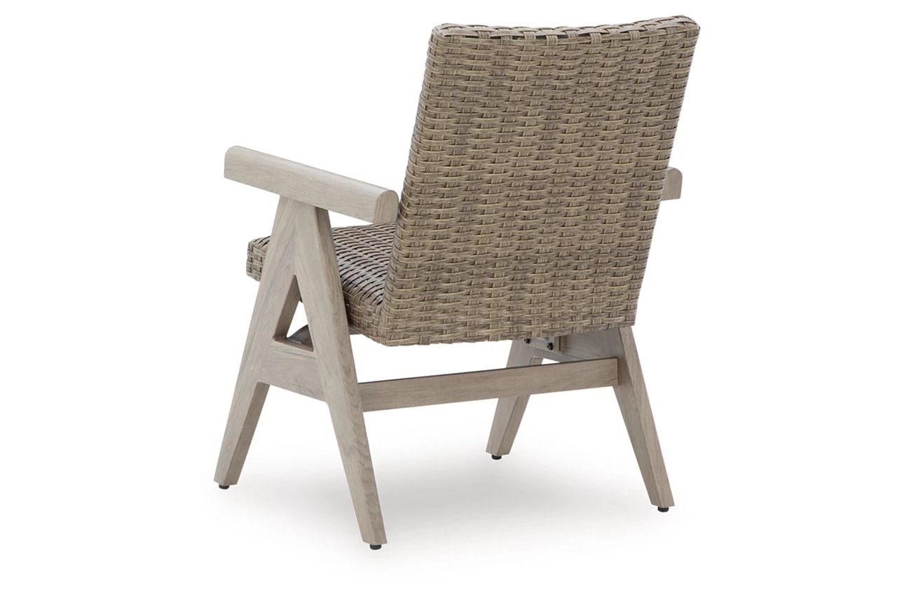 Haven Retreat Outdoor Rocking Arm Chair Set of 2 In Beige NCP690602A