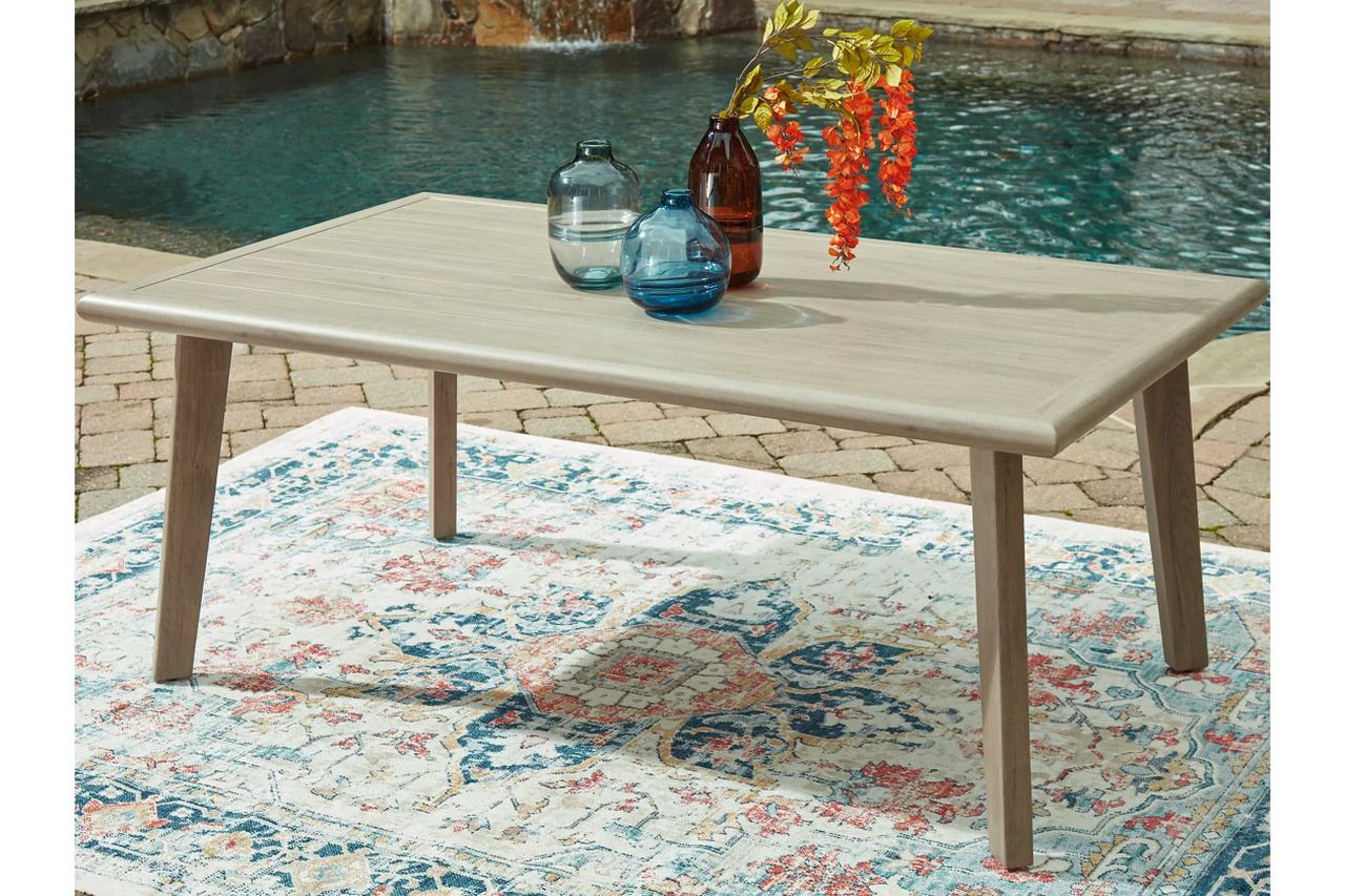 Haven Retreat Outdoor Dining Table In Beige NCP690625