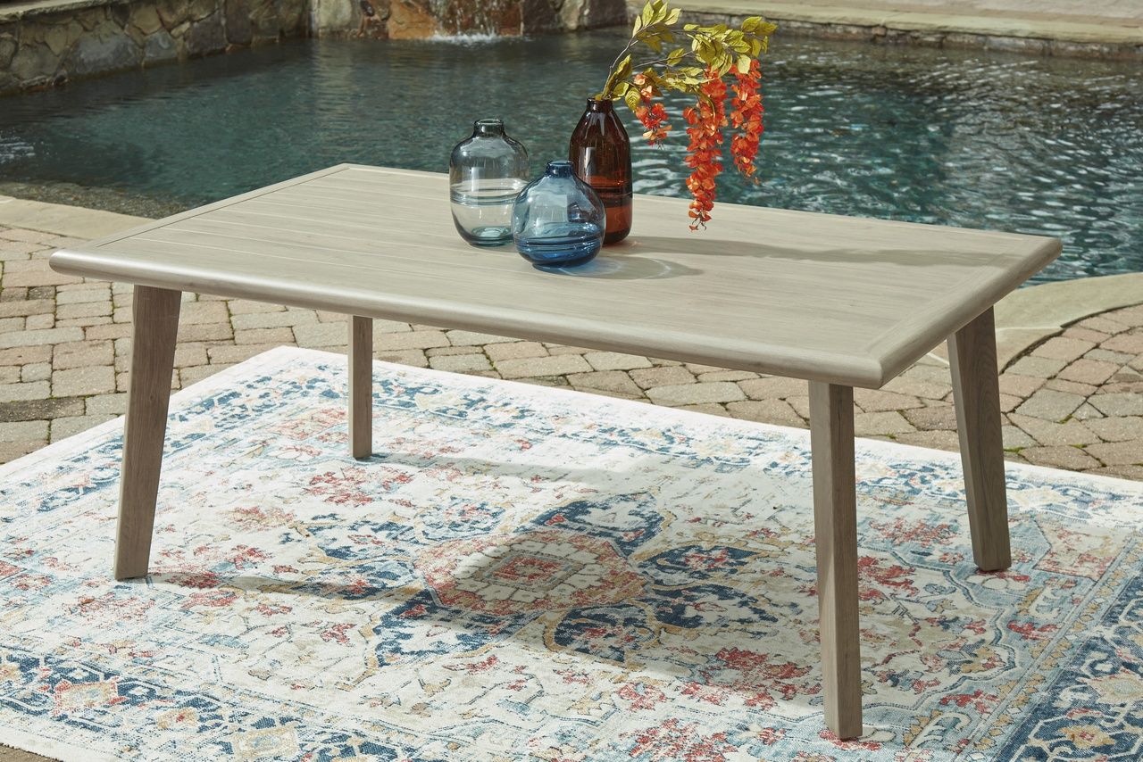 Haven Retreat Outdoor Dining Table In Beige NCP690625