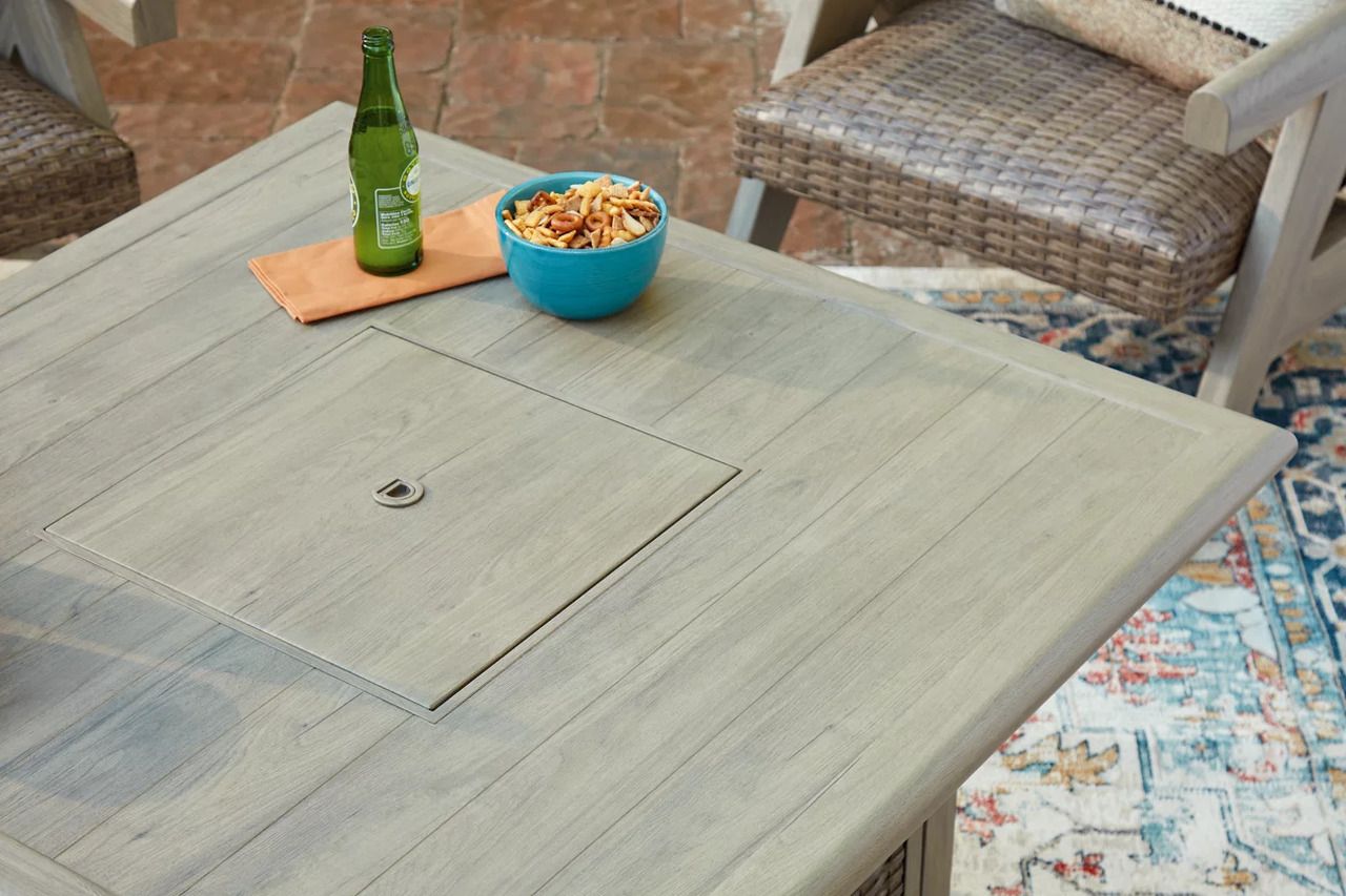 Haven Retreat Fire Pit Table In Beige NCP690772