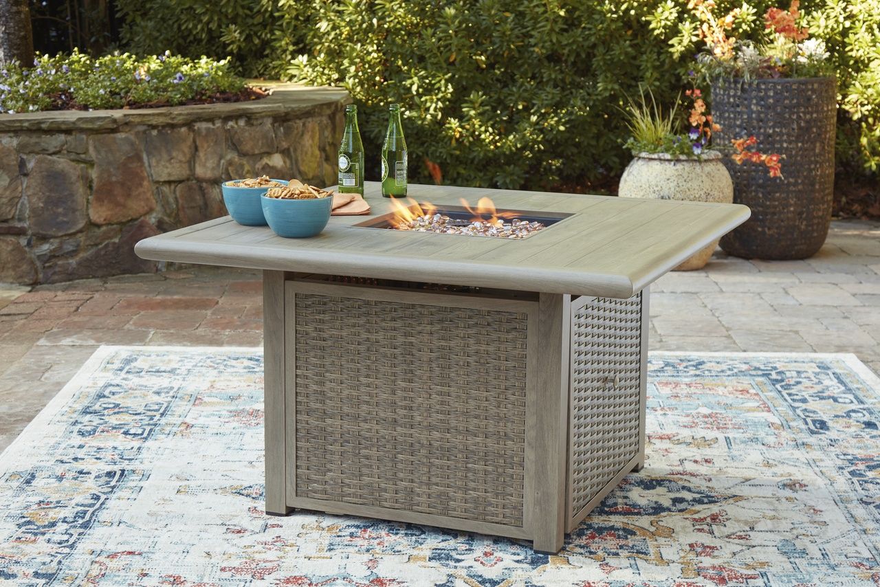 Haven Retreat Fire Pit Table In Beige NCP690772