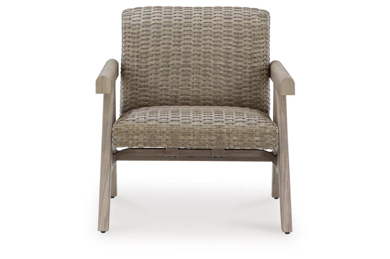 Haven Retreat Outdoor Rocking Lounge Chair In Beige NCP690821