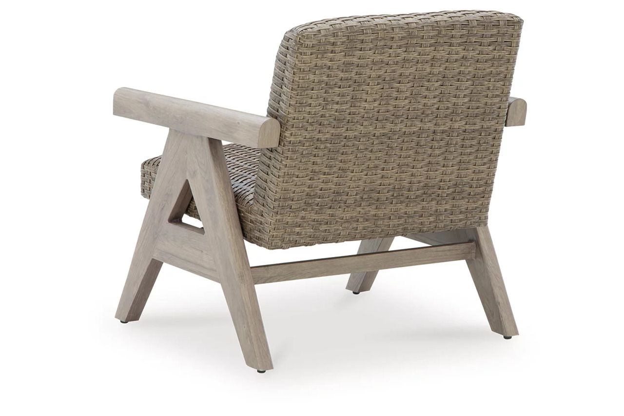 Haven Retreat Outdoor Rocking Lounge Chair In Beige NCP690821