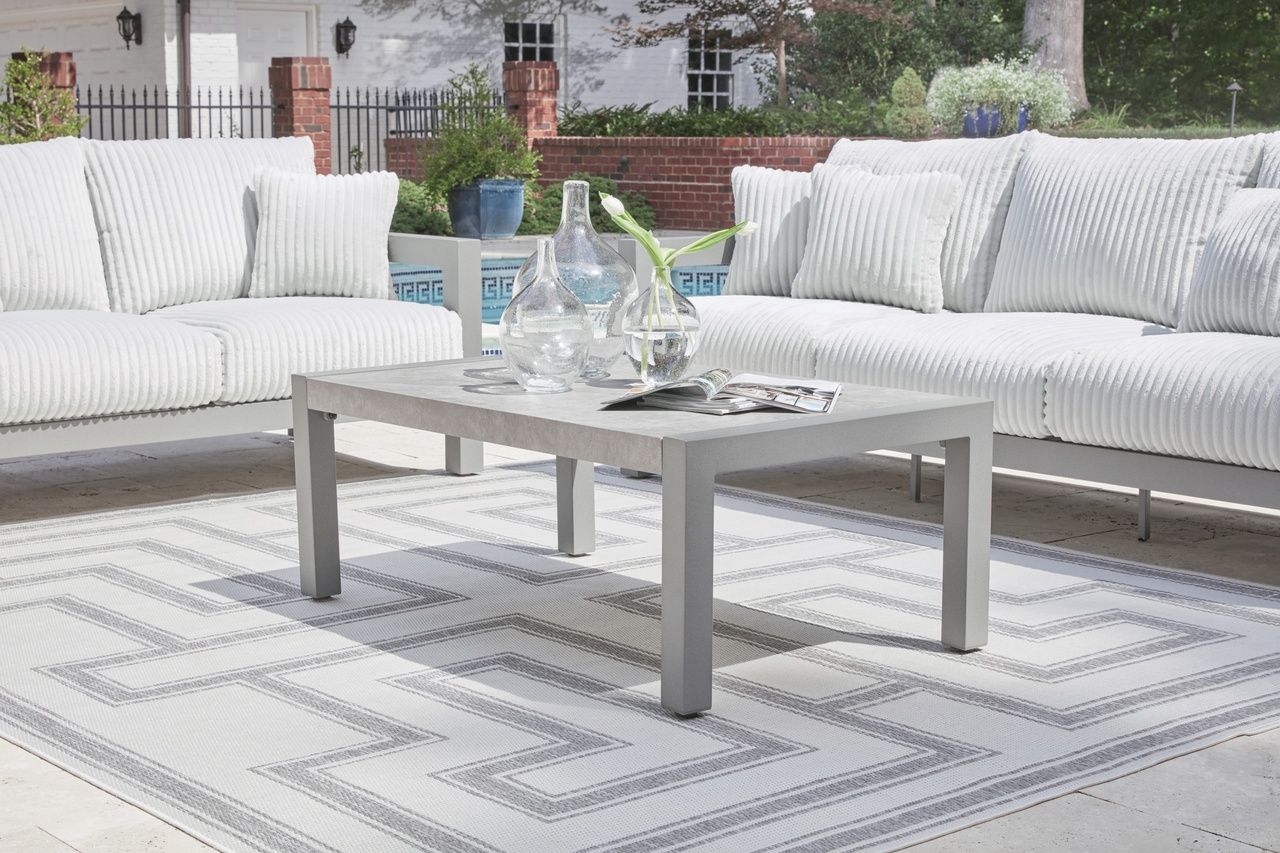 Agoda Pearl Outdoor Coffee Table In Gray NCP695701