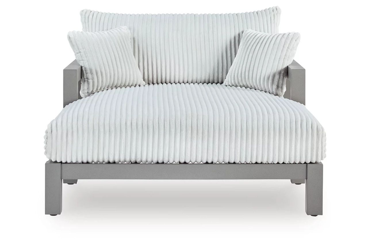 Agoda Pearl Outdoor Chaise Lounge with Cushion In Gray NCP695815