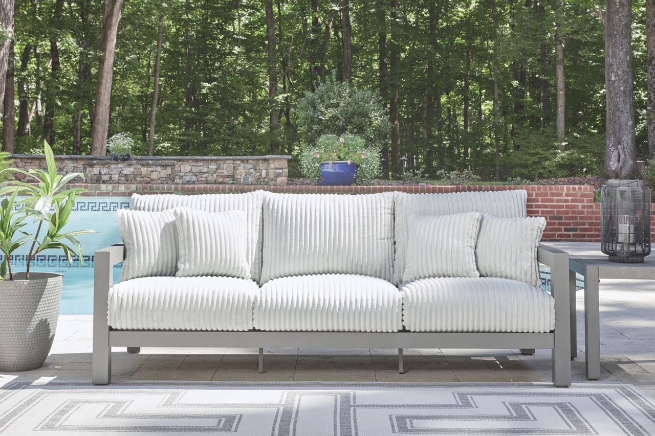 Agoda Pearl Outdoor Sofa with Cushion In Gray NCP695838