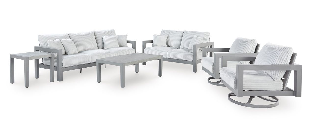 Agoda Pearl Outdoor Sofa with Cushion In Gray NCP695838