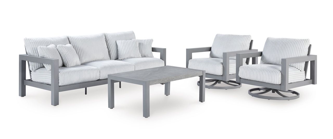 Agoda Pearl Outdoor Sofa with Cushion In Gray NCP695838