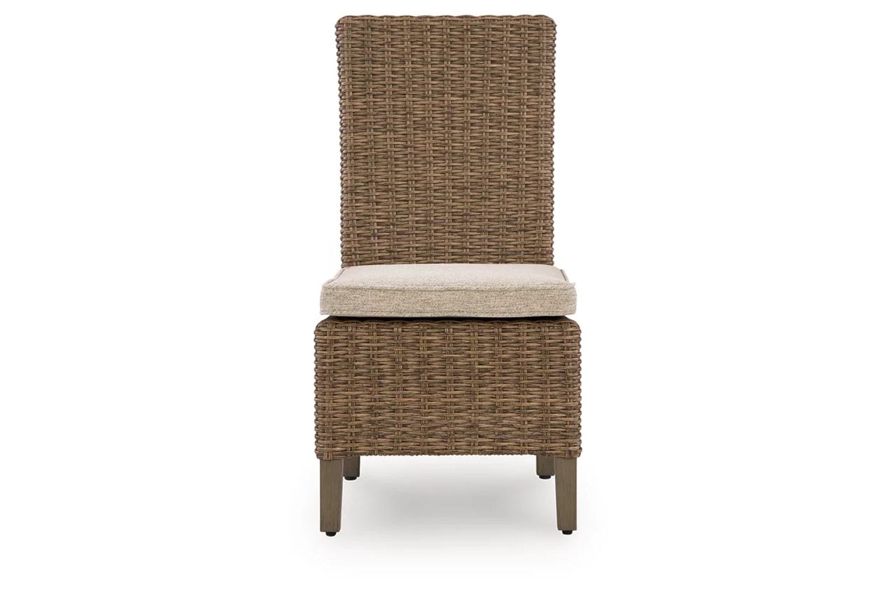 Carmel Bay Side Chair with Cushion Set of 2 In Beige NCP790601