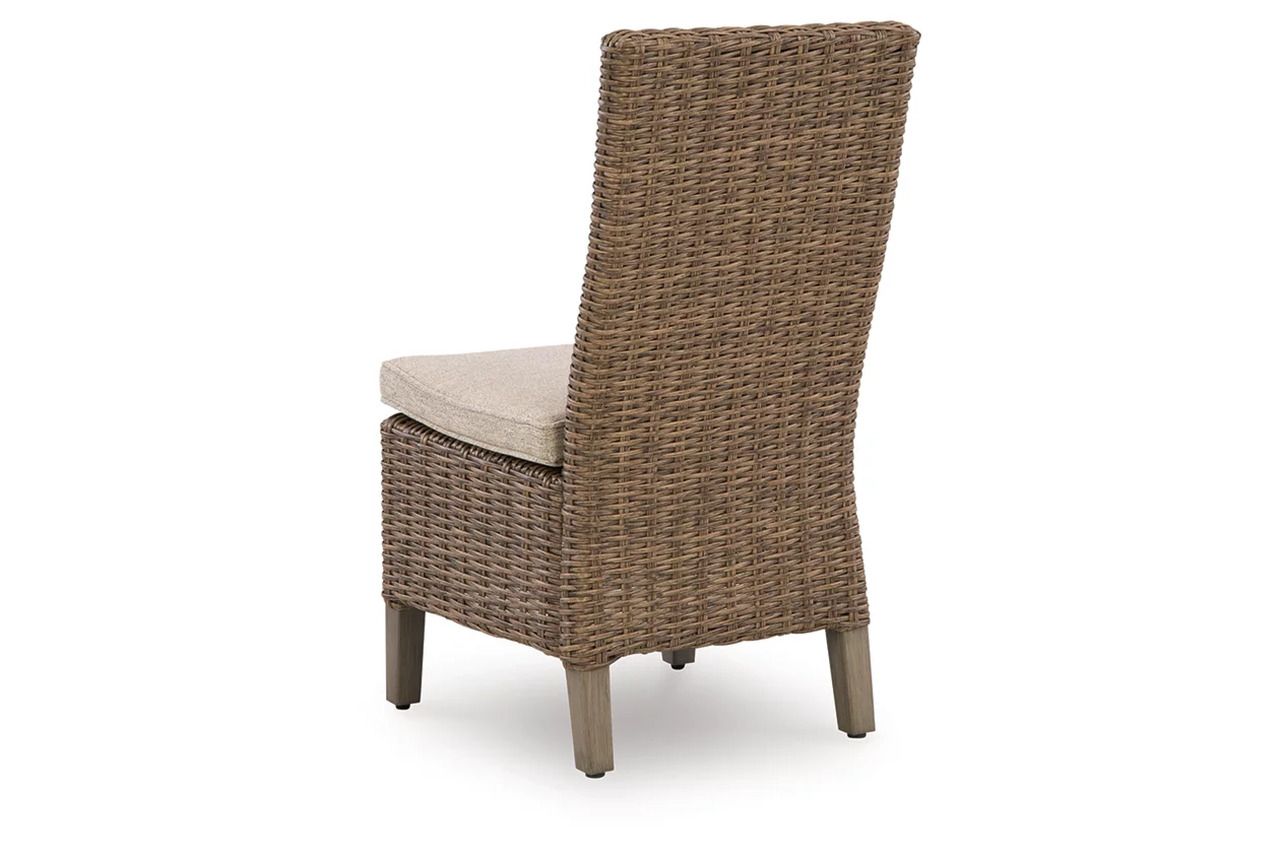 Carmel Bay Side Chair with Cushion Set of 2 In Beige NCP790601