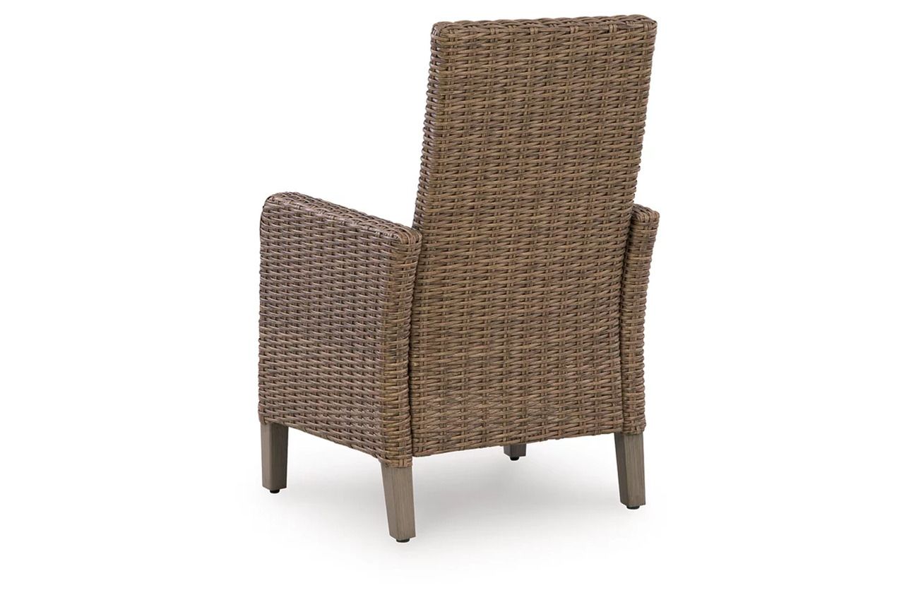 Carmel Bay Arm Chair with Cushion Set of 2 In Beige NCP790601A