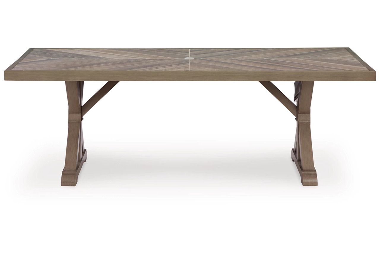 Carmel Bay Outdoor Dining Table In Beige NCP790625