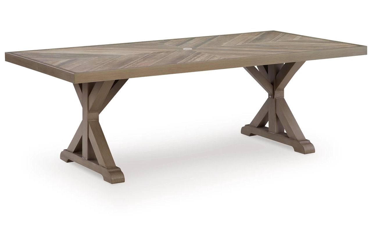 Carmel Bay Outdoor Dining Table In Beige NCP790625