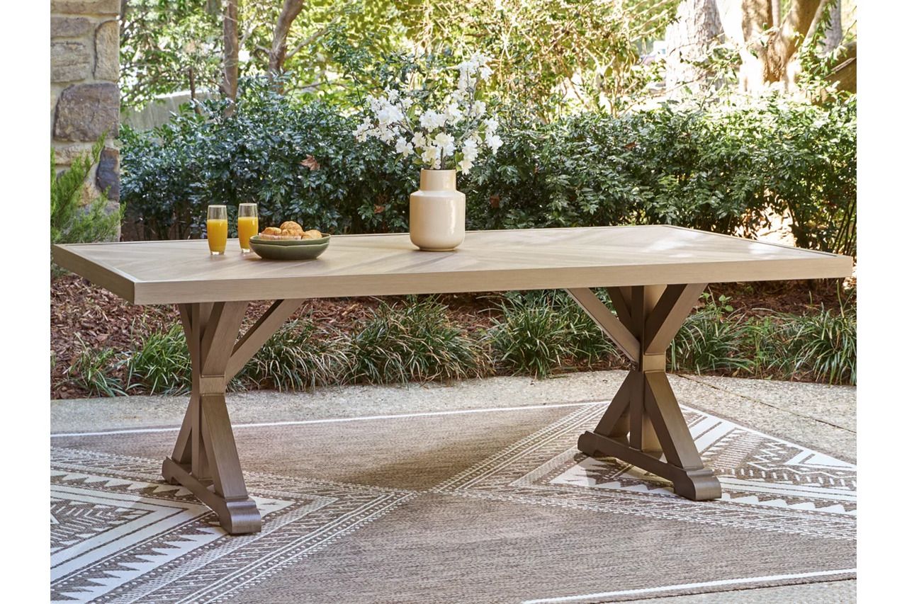 Carmel Bay Outdoor Dining Table In Beige NCP790625