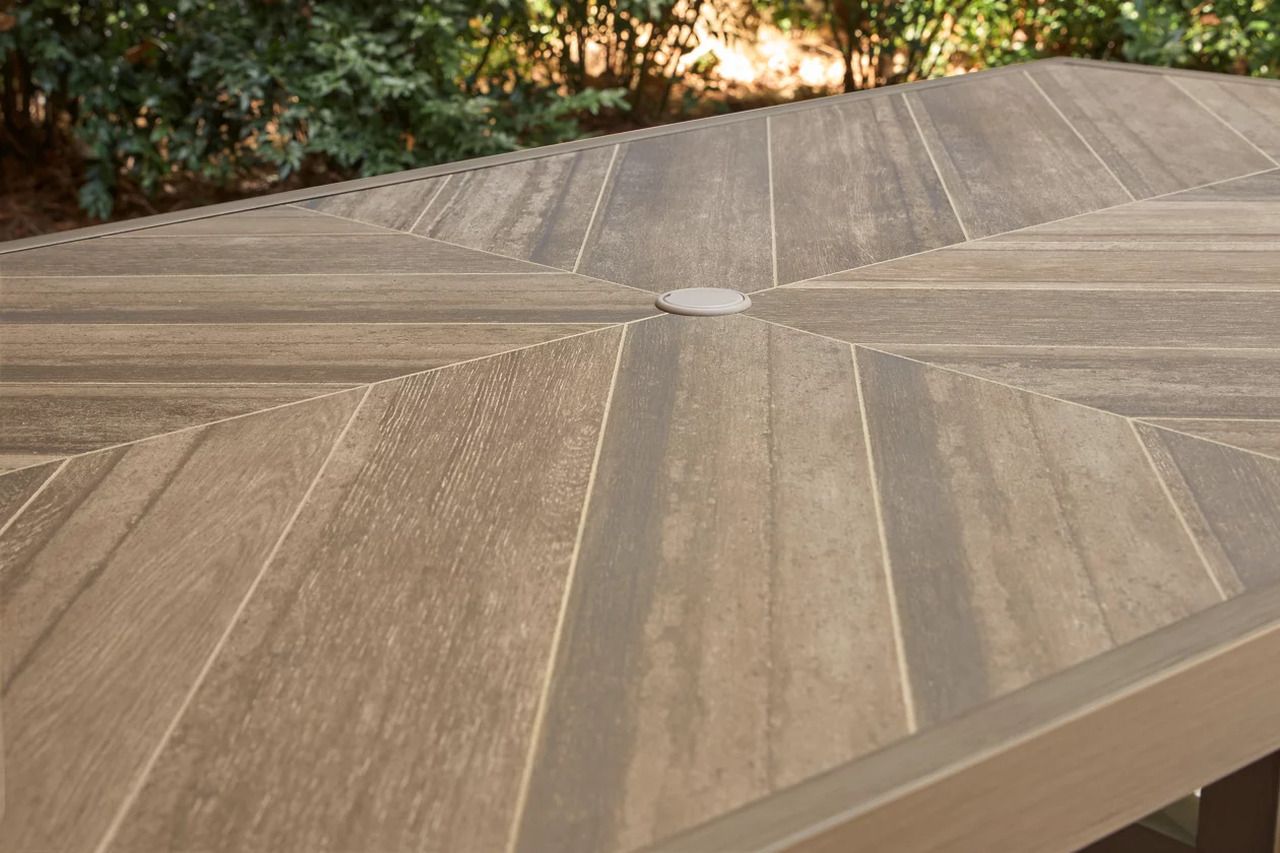 Carmel Bay Outdoor Dining Table In Beige NCP790625