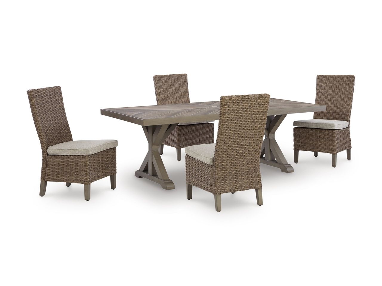 Carmel Bay Outdoor Dining Table In Beige NCP790625