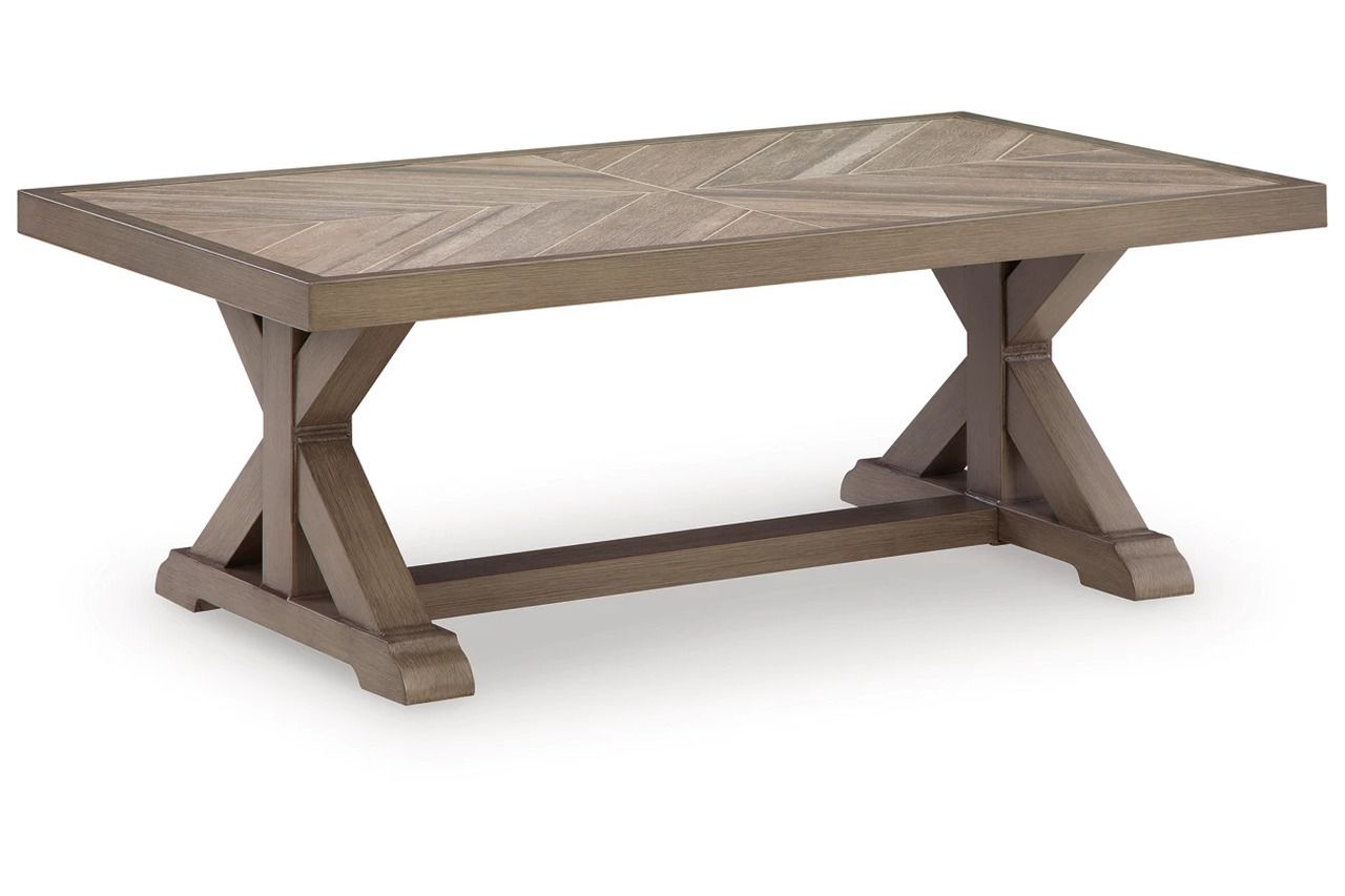 Carmel Bay Outdoor Coffee Table In Beige NCP790701