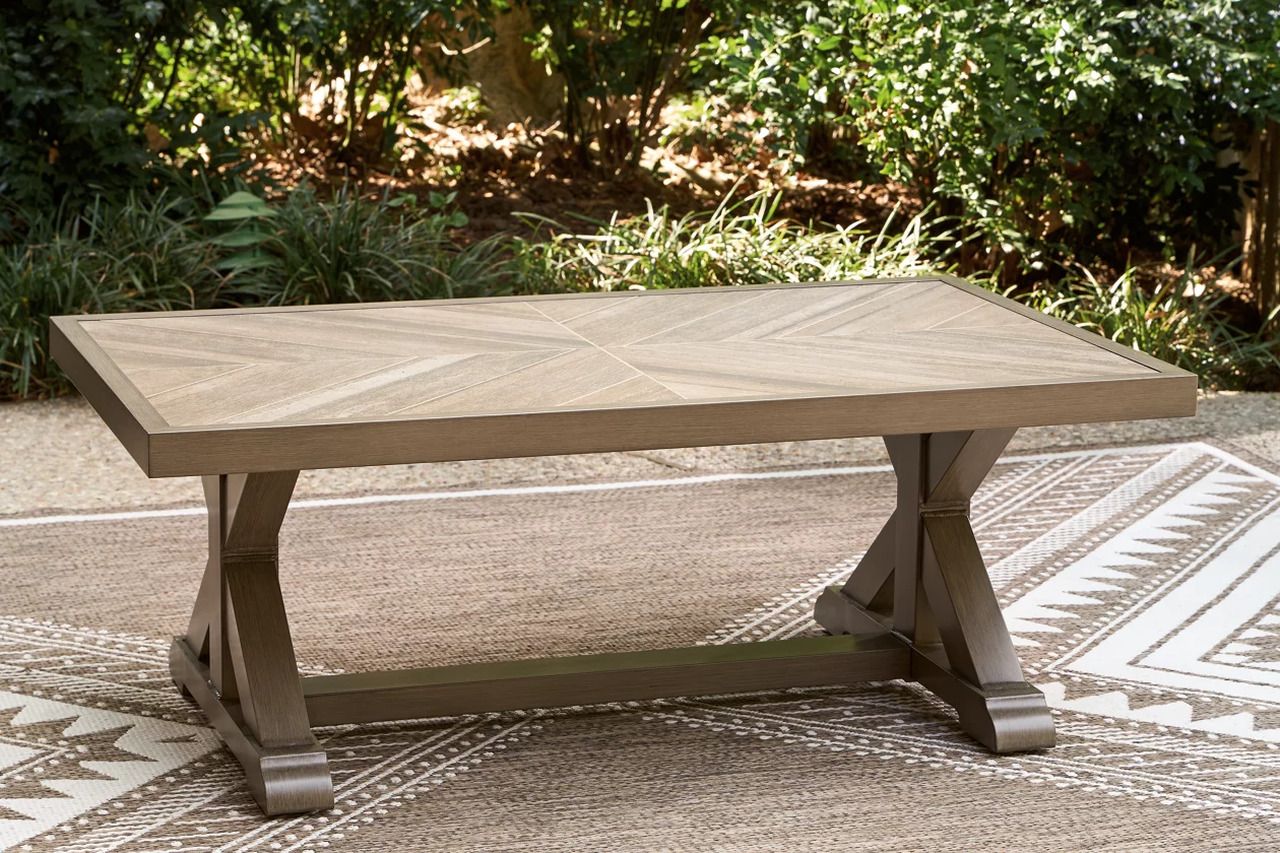 Carmel Bay Outdoor Coffee Table In Beige NCP790701