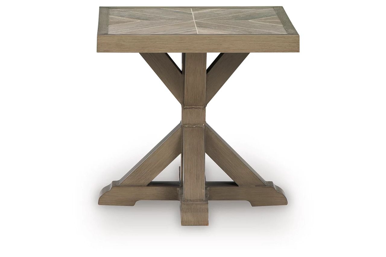 Carmel Bay Outdoor End Table In Beige NCP790702