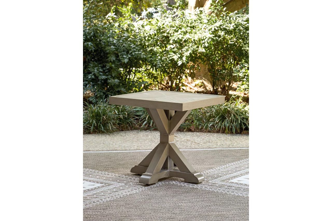 Carmel Bay Outdoor End Table In Beige NCP790702