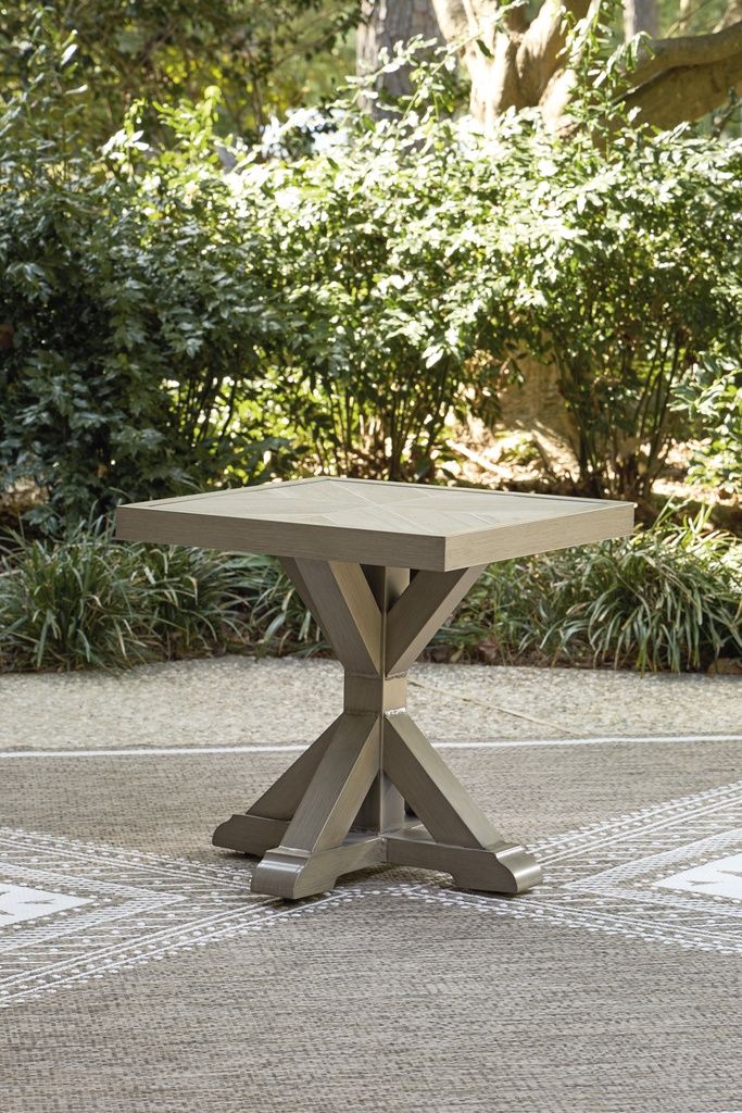 Carmel Bay Outdoor End Table In Beige NCP790702