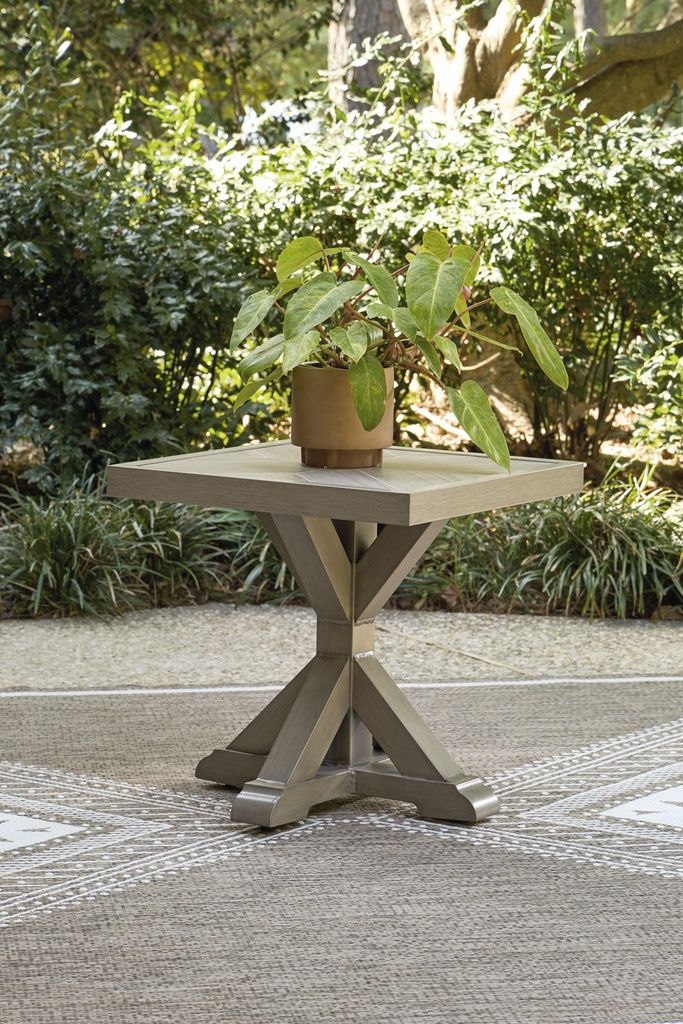 Carmel Bay Outdoor End Table In Beige NCP790702