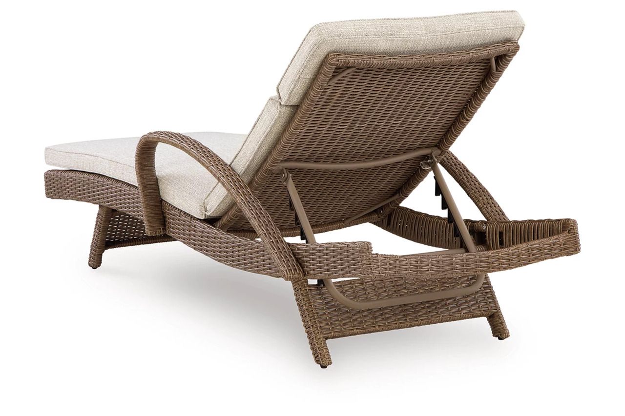 Carmel Bay Chaise Lounge with Cushion In Beige NCP790815