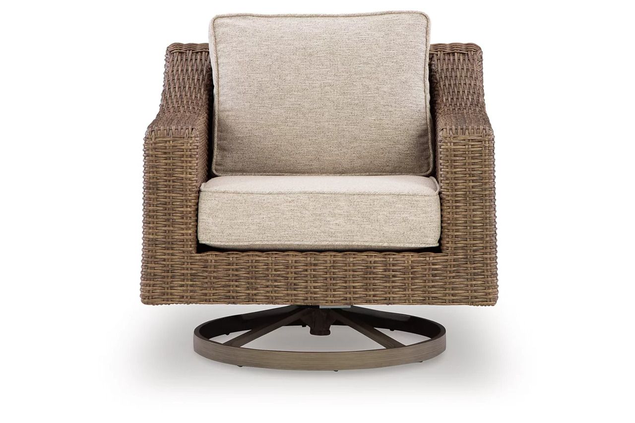 Carmel Bay Swivel Lounge with Cushion In Beige NCP790821