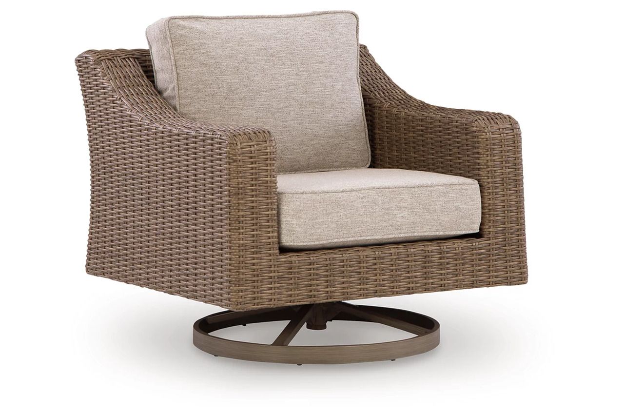 Carmel Bay Swivel Lounge with Cushion In Beige NCP790821