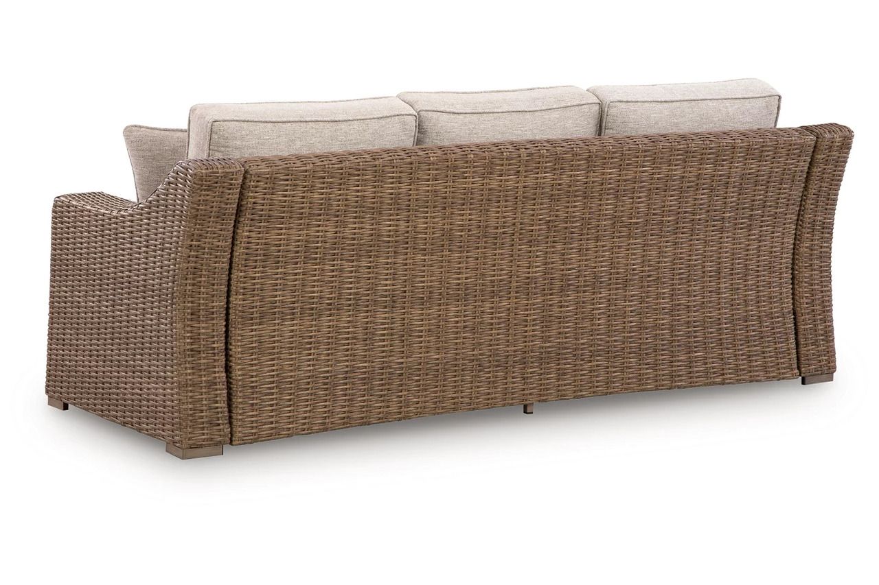 Carmel Bay Outdoor Sofa with Cushion In Beige NCP790838