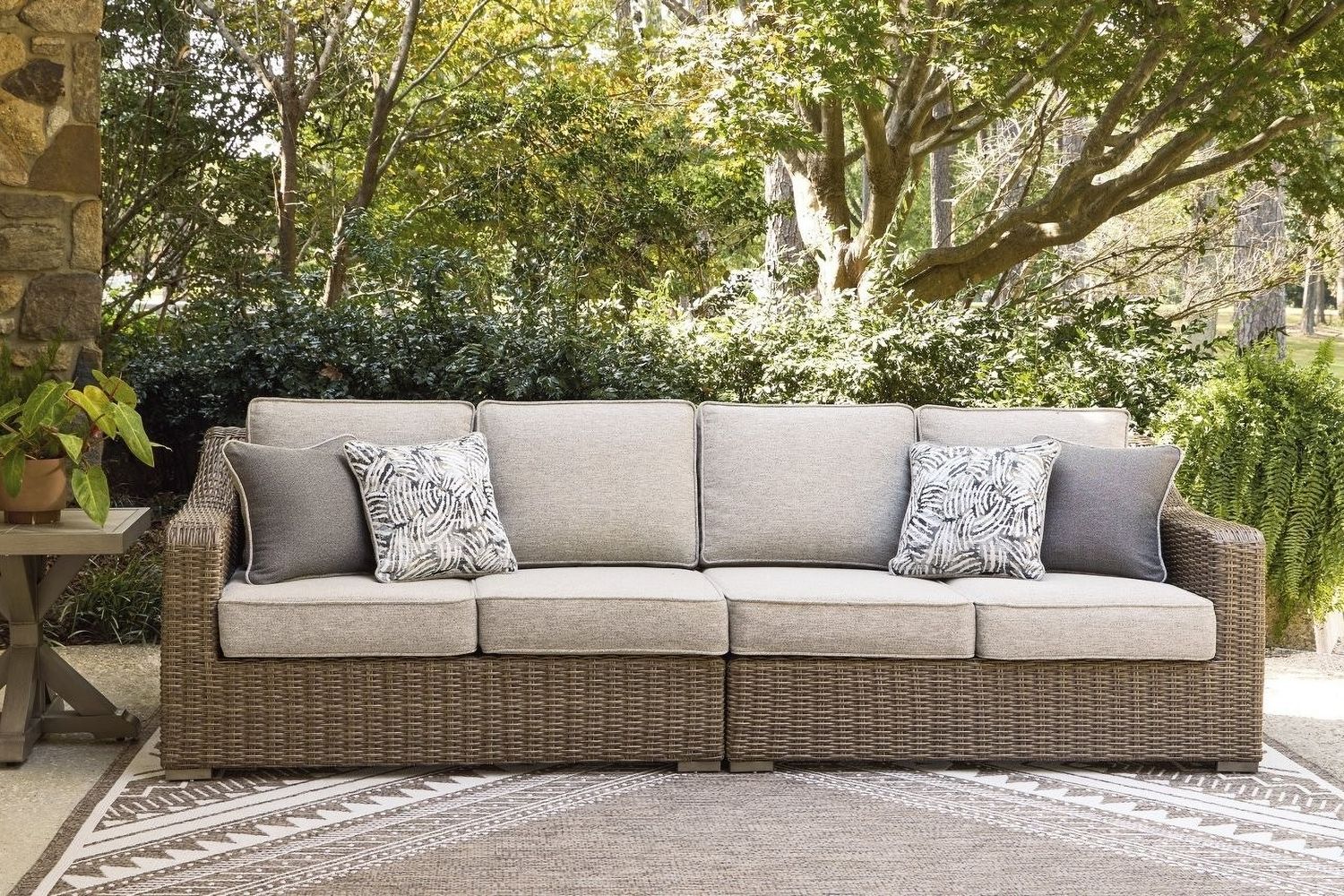 Carmel Bay 4-Piece Outdoor Sectional In Beige NCP790P2