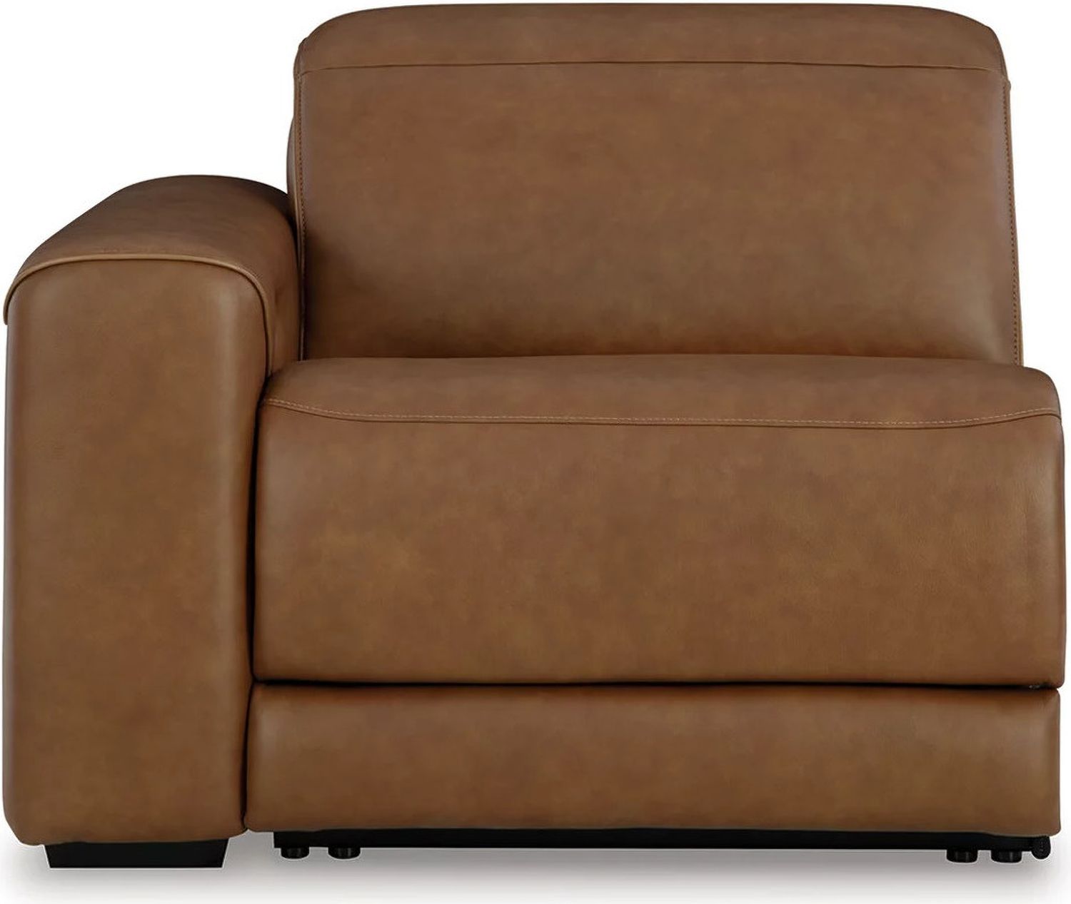 EasyMoney 2-Piece Power Reclining Sectional Loveseat In Caramel NCU10700S1