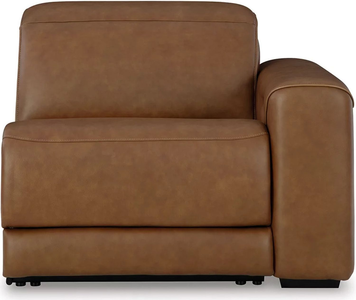 EasyMoney 2-Piece Power Reclining Sectional Loveseat In Caramel NCU10700S1