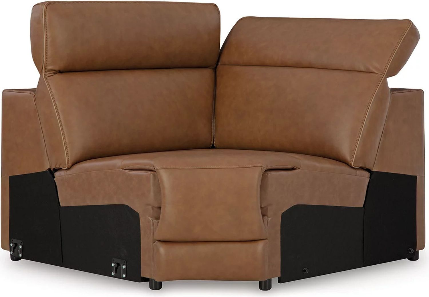 EasyMoney 6-Piece Power Reclining Sectional with Console In Caramel NCU10700S14
