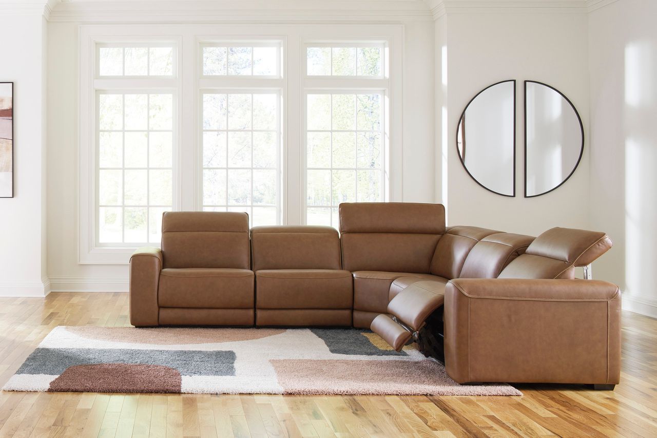 EasyMoney 3-Piece Power Reclining Sectional Sofa In Caramel NCU10700S9
