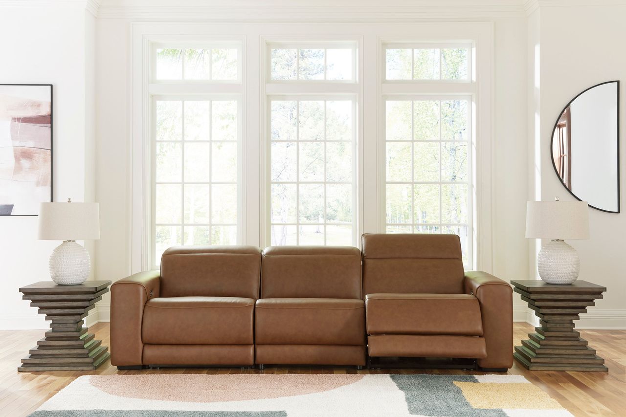 EasyMoney 3-Piece Power Reclining Sectional Sofa In Caramel NCU10700S9