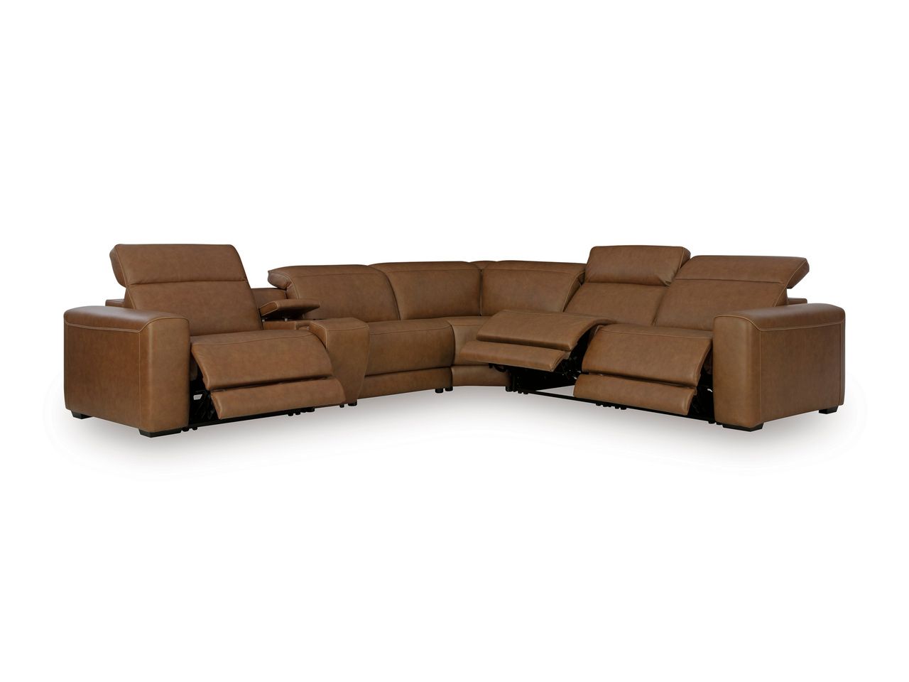 EasyMoney 3-Piece Power Reclining Sectional Sofa In Caramel NCU10700S9